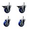 Service Caster 3.5'' Blue Poly Wheel Swivel 7/16'' Grip Ring Stem Caster Set 2 Brakes, 4PK GR20S3514-PPUB-BLUE-PLB-716138-2-S-2 - alternate 1